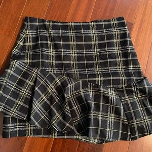 Theory Silk Ruffle Miniskirt, Size 00